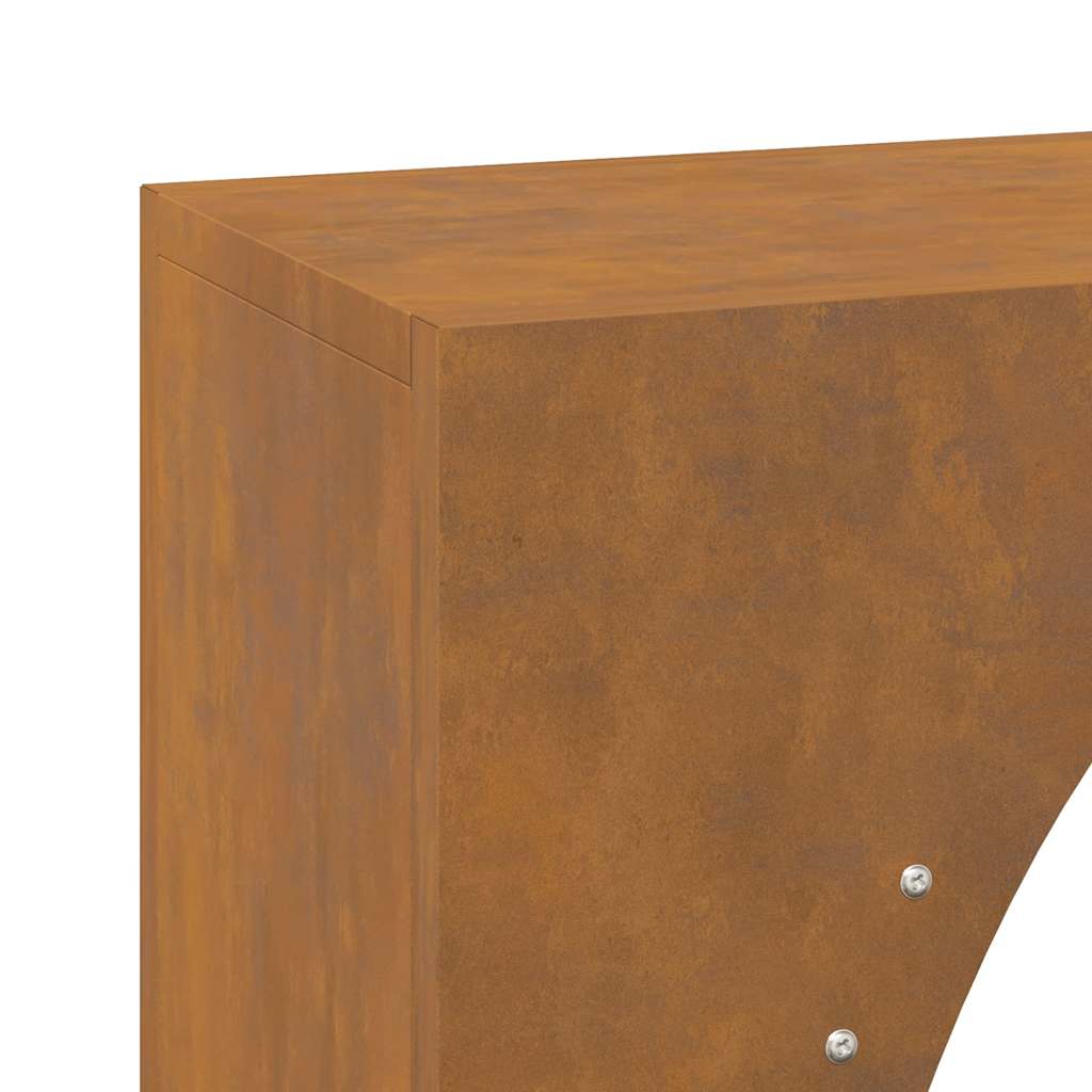 Rastrelliera per Legna da Ardere 50x23x100 cm in Acciaio Corten 864186
