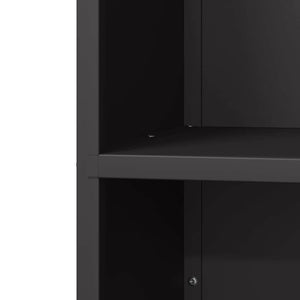 Rastrelliera per Legna da Ardere Nera 40x30x80 cm