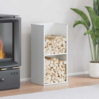 Rastrelliera per Legna da Ardere Bianca 40x30x80 cm 864188