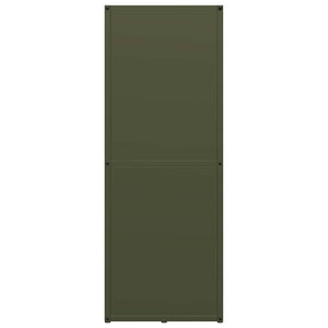 Rastrelliera per Legna da Ardere Verde Oliva 40x30x80 cm