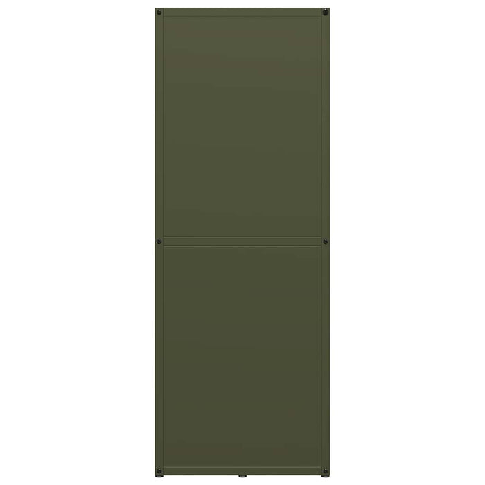 Rastrelliera per Legna da Ardere Verde Oliva 40x30x80 cm