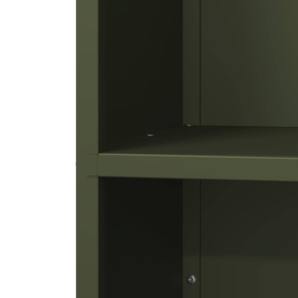 Rastrelliera per Legna da Ardere Verde Oliva 40x30x80 cm 864190