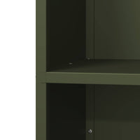 Rastrelliera per Legna da Ardere Verde Oliva 40x30x80 cm 864190