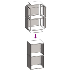 Rastrelliera per Legna da Ardere Bianca 40x30x75 cm