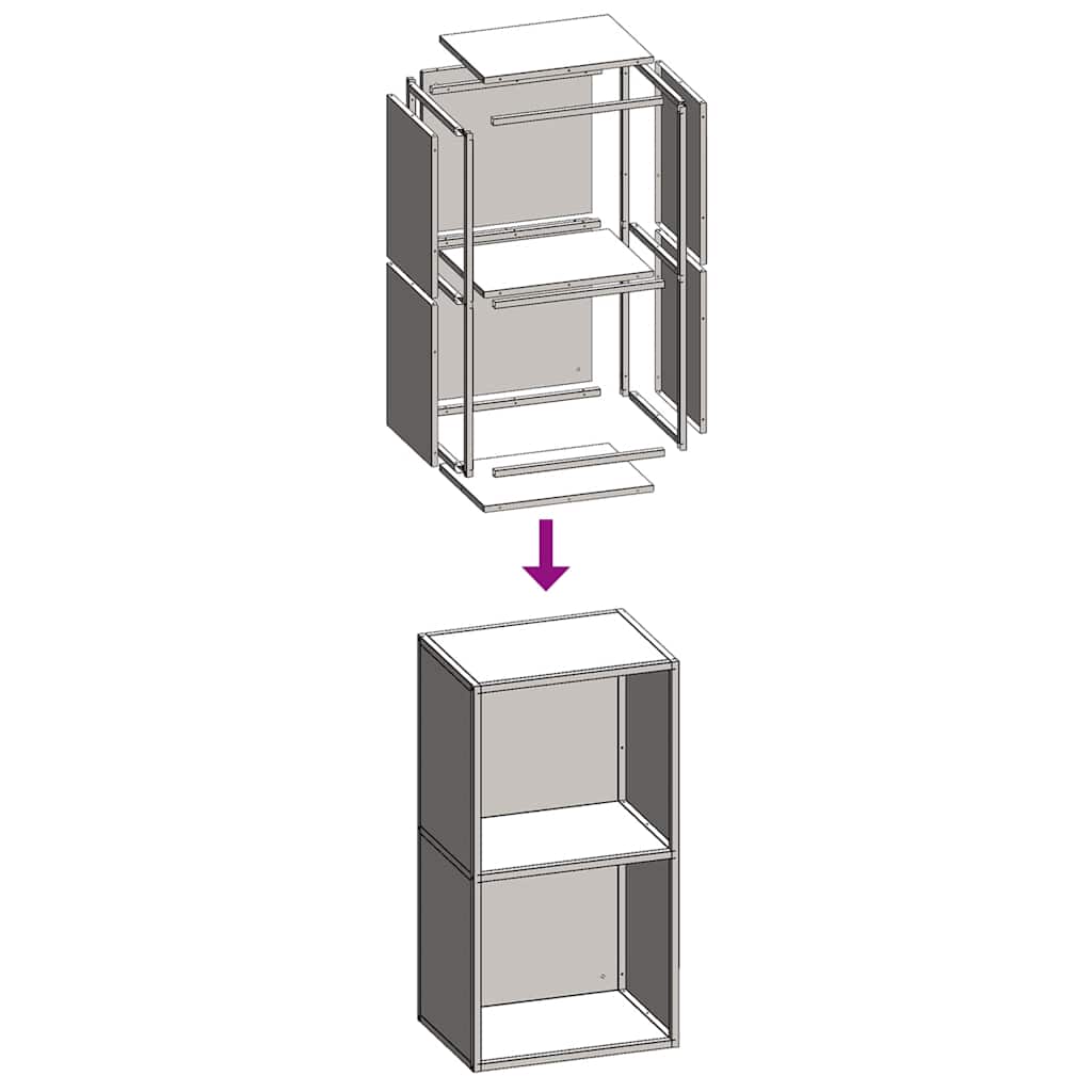 Rastrelliera per Legna da Ardere Bianca 40x30x75 cm 864192