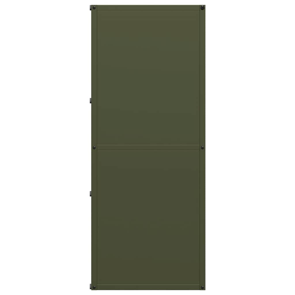 Rastrelliera per Legna da Ardere Verde Oliva 40x30x75 cm 864194