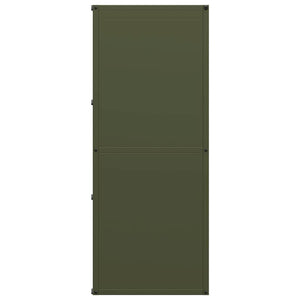 Rastrelliera per Legna da Ardere Verde Oliva 40x30x75 cm 864194