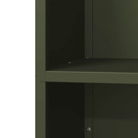 vidaXL Rastrelliera per Legna da Ardere Verde Oliva 40x30x75 cm