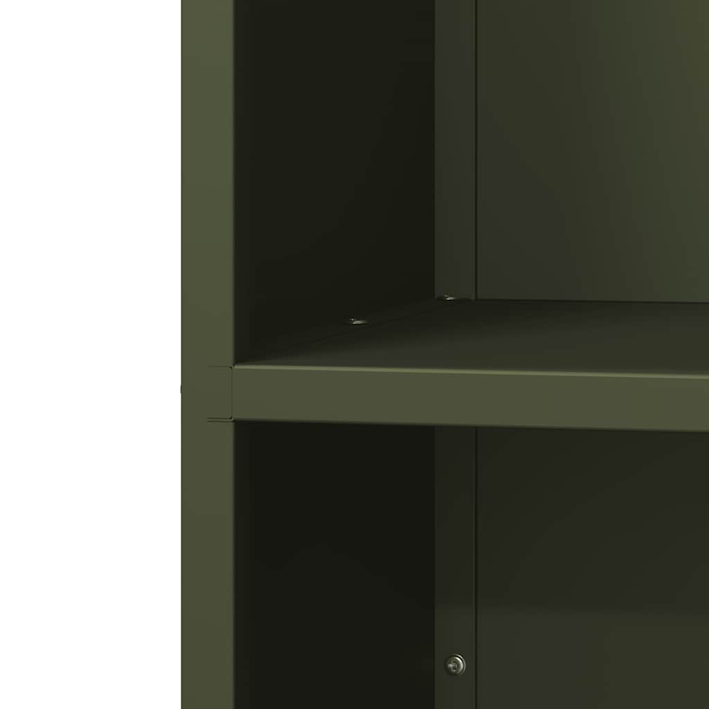 Rastrelliera per Legna da Ardere Verde Oliva 40x30x75 cm 864194