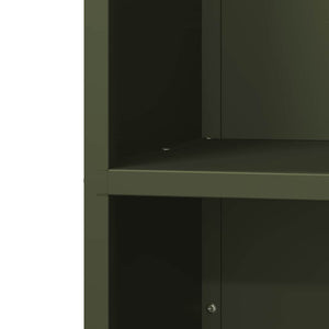 Rastrelliera per Legna da Ardere Verde Oliva 40x30x75 cm 864194