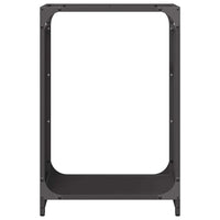 vidaXL Rastrelliera per Legna da Ardere Nera 44x28x65 cm