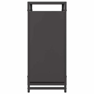 Rastrelliera per Legna da Ardere-Portalegna Nera 44x28x65 cm