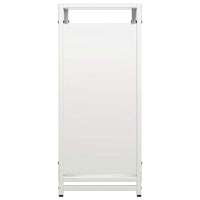 vidaXL Rastrelliera per Legna da Ardere Bianca 44x28x65 cm