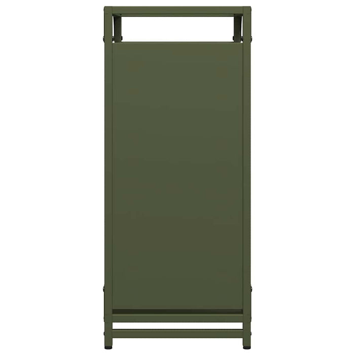 Rastrelliera per Legna da Ardere Verde Oliva 44x28x65 cm 864198