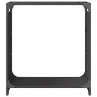 Rastrelliera per Legna da Ardere Nera 60x28x65 cm 864199