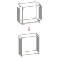 Rastrelliera per Legna da Ardere Bianca 60x28x65 cm 864200