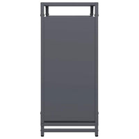 Rastrelliera per Legna da Ardere Antracite 60x28x65 cm