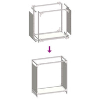 Rastrelliera per Legna da Ardere Antracite 60x28x65 cm