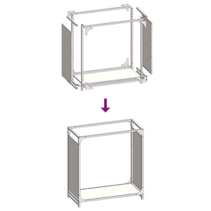 Rastrelliera per Legna da Ardere Antracite 60x28x65 cm 864201