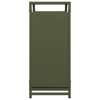 Rastrelliera per Legna da Ardere Verde Oliva 60x28x65 cm