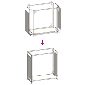 Rastrelliera per Legna da Ardere Verde Oliva 60x28x65 cm 864202