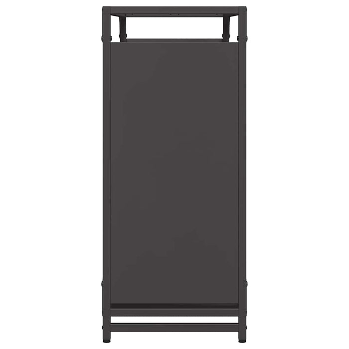 Rastrelliera per Legna da Ardere Nera 90x28x65 cm