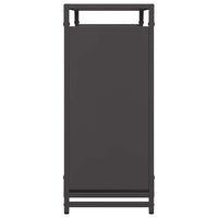 Rastrelliera per Legna da Ardere Nera 90x28x65 cm 864203