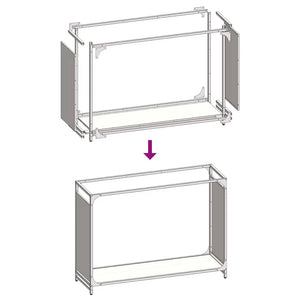 Rastrelliera per Legna da Ardere Nera 90x28x65 cm 864203
