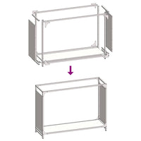 vidaXL Rastrelliera per Legna da Ardere Bianca 90x28x65 cm