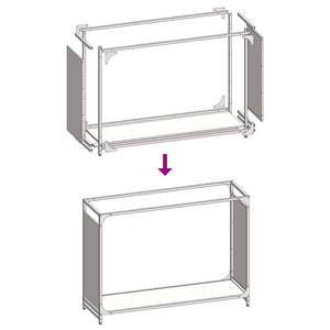 vidaXL Rastrelliera per Legna da Ardere Antracite 90x28x65 cm
