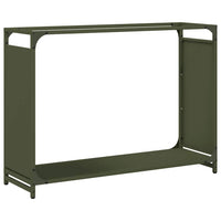 vidaXL Rastrelliera per Legna da Ardere Verde Oliva 90x28x65 cm