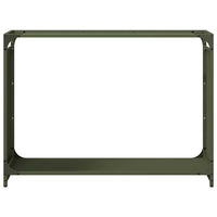 Rastrelliera per Legna da Ardere Verde Oliva 90x28x65 cm 864206