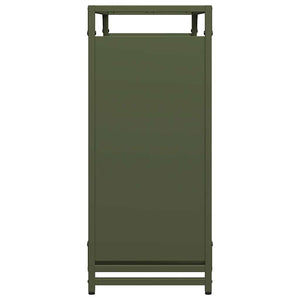 Rastrelliera per Legna da Ardere-Portalegna Verde Oliva 90x28x65 cm