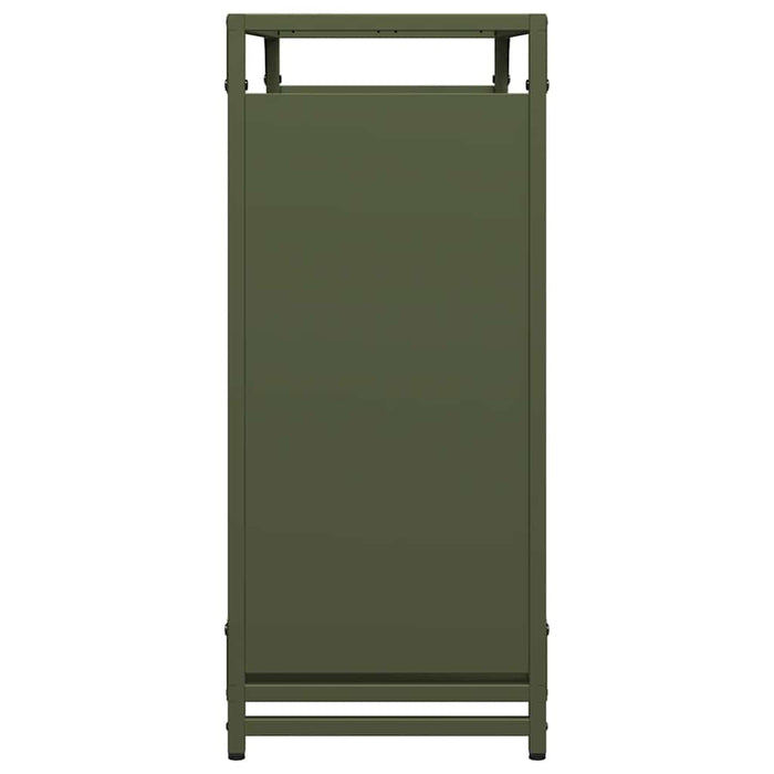 Rastrelliera per Legna da Ardere Verde Oliva 90x28x65 cm 864206