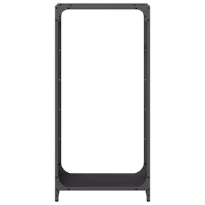 vidaXL Rastrelliera per Legna da Ardere Nera 44x28x90 cm