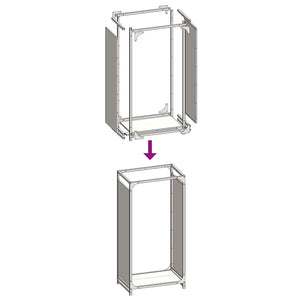 vidaXL Rastrelliera per Legna da Ardere Nera 44x28x90 cm