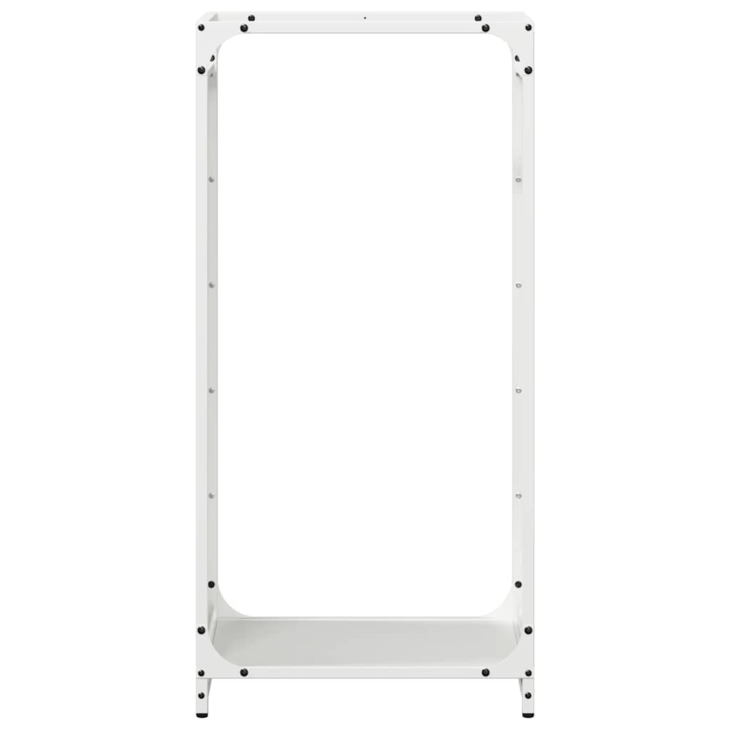 Rastrelliera per Legna da Ardere Bianca 44x28x90 cm 864208