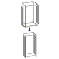 Rastrelliera per Legna da Ardere Bianca 44x28x90 cm 864208