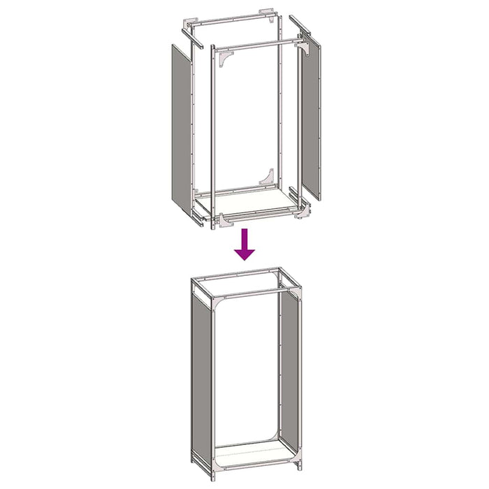 Rastrelliera per Legna da Ardere Bianca 44x28x90 cm 864208