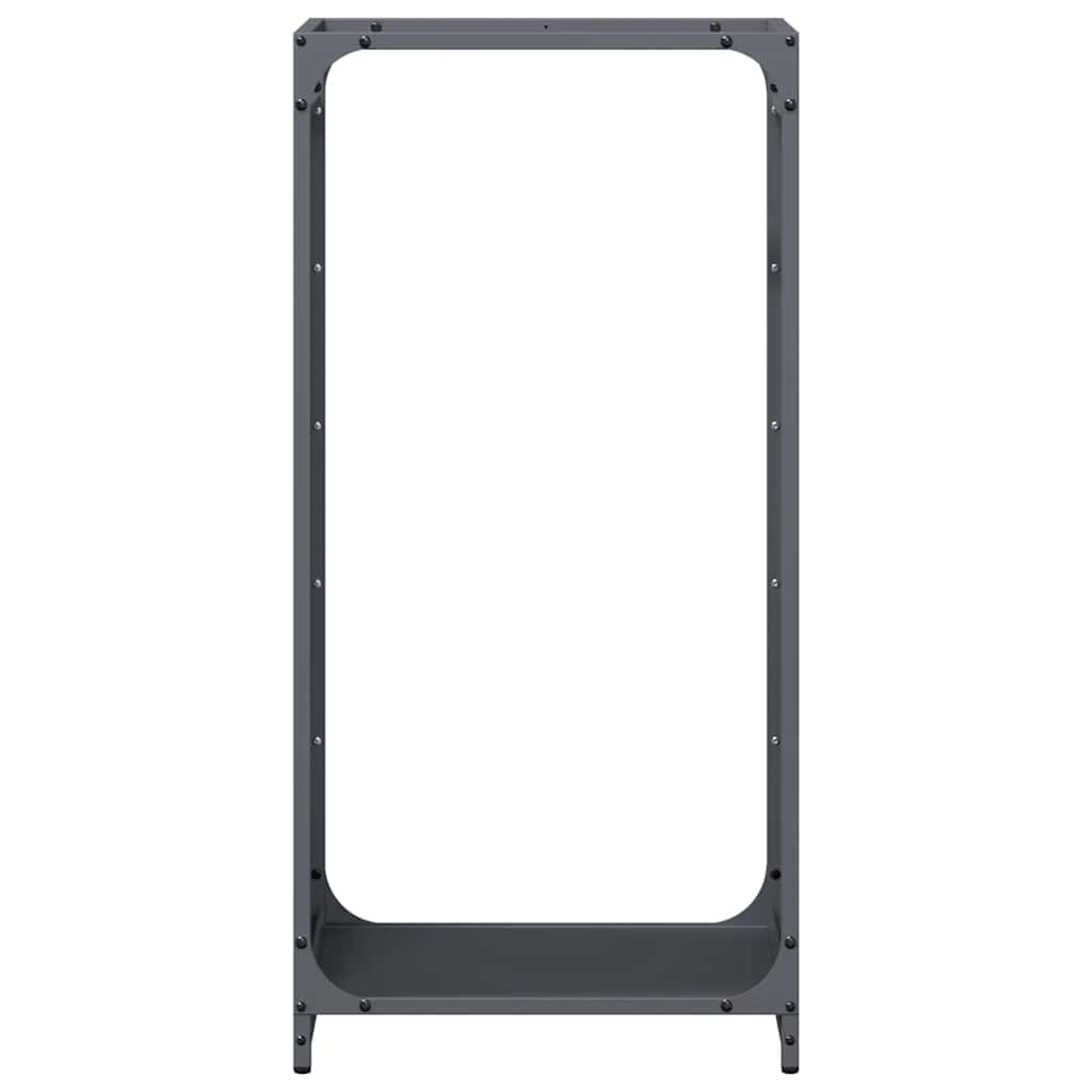 Rastrelliera per Legna da Ardere Antracite 44x28x90 cm