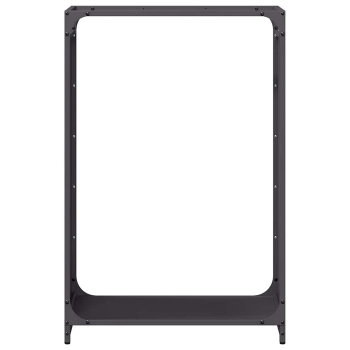 Rastrelliera per Legna da Ardere Nera 60x28x90 cm 864211