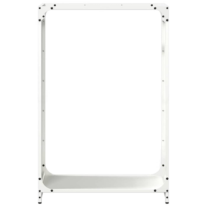 Rastrelliera per Legna da Ardere Bianca 60x28x90 cm 864212