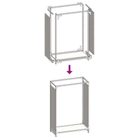 vidaXL Rastrelliera per Legna da Ardere Antracite 60x28x90 cm