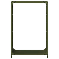 Rastrelliera per Legna da Ardere Verde Oliva 60x28x90 cm 864214