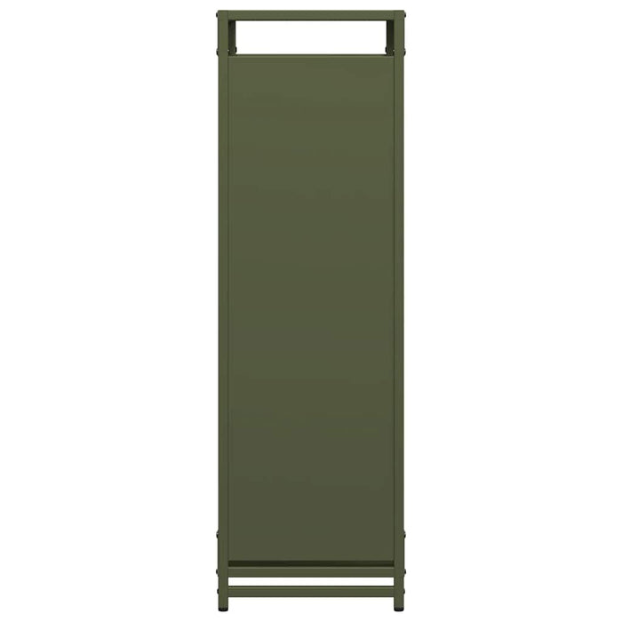 Rastrelliera per Legna da Ardere Verde Oliva 60x28x90 cm 864214