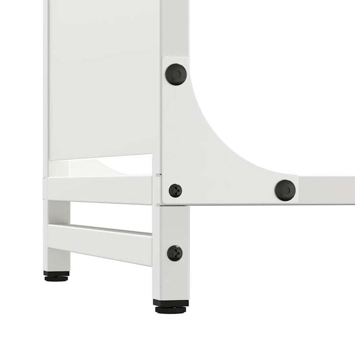 Rastrelliera per Legna da Ardere Bianca 90x28x90 cm 864216