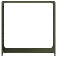 Rastrelliera per Legna da Ardere Verde Oliva 90x28x90 cm 864218