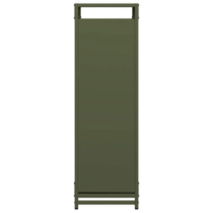 vidaXL Rastrelliera per Legna da Ardere Verde Oliva 90x28x90 cm