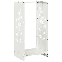 Rastrelliera per Legna da Ardere Bianca 40x30x80 cm