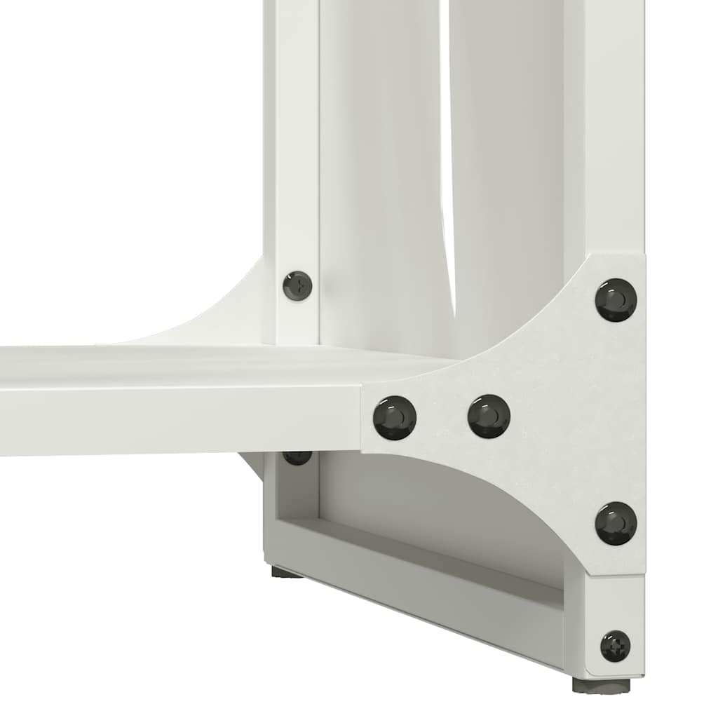 Rastrelliera per Legna da Ardere Bianca 40x30x80 cm 864220